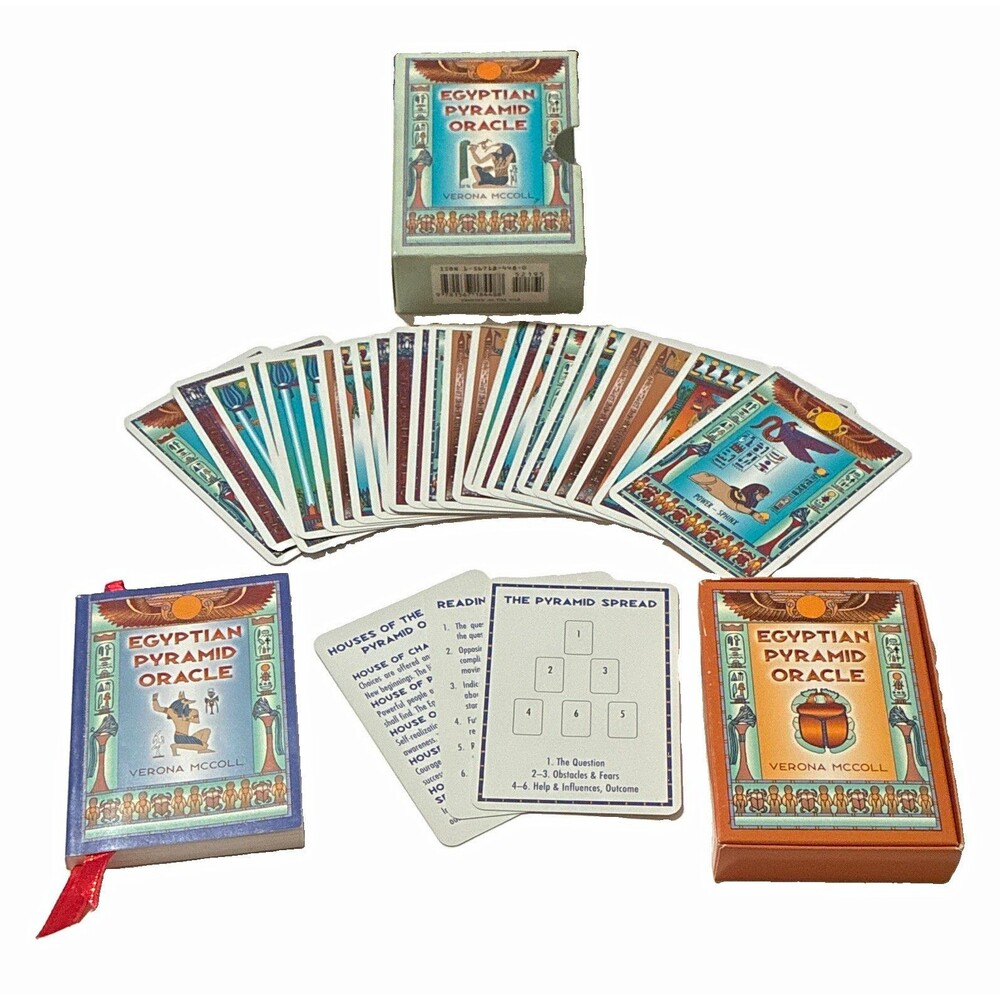 Egyptian Pyramid Oracle Verona McColl Complete 25 Cards 192p Book 2002 Llewellyn
